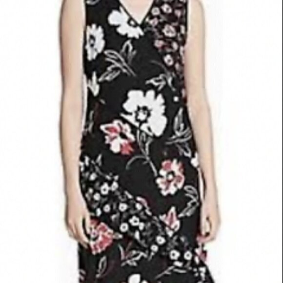 NWT Calvin Klein Floral summer dress sz L - Picture 1 of 9